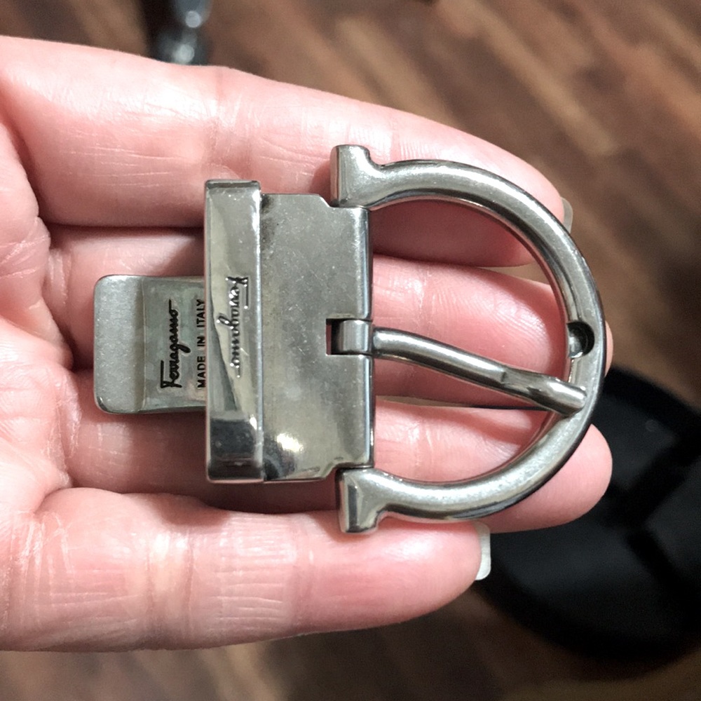 Salvatore Ferragamo Silver Buckle